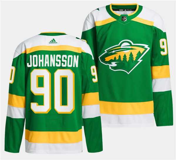 Men%27s Minnesota Wild #90 Marcus Johansson Green 2023-24 Stitched Jersey Dzhi->new york rangers->NHL Jersey